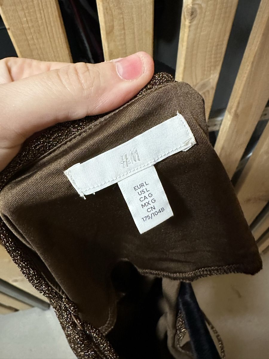H&M Vestiti: Trägerkleid aus Glitzerstoff Gr.L – Usato da Uster venduto da staernli4 3