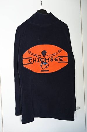 Vintage Chiemsee Fleece Troyer 90er, navy, Gr. XL