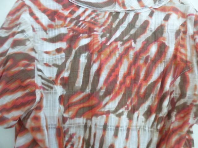 C&A Camicette: Bluse Gr. 42, weiss/braun/orange – Nuovo (secondo la descrizione) da Hinwil venduto da Glasperlen 4