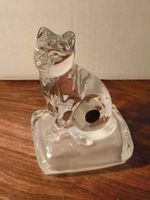 Glas Cristal d'Arques Katze Bleikristall France Vintage