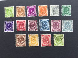 BRD 1951 Posthornsatz komplette Serie schön gestempelt