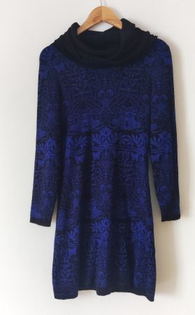 MARC JACOBS Wasserfall Strick-Kleid Dress Wolle Gr.S