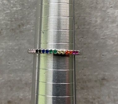 Ringe: Regenbogen Ring - Silber mit Cubic Zirkonia - 56 ODER 59  🌈 – Neu und originalverpackt aus Basel von La_Serenade 4