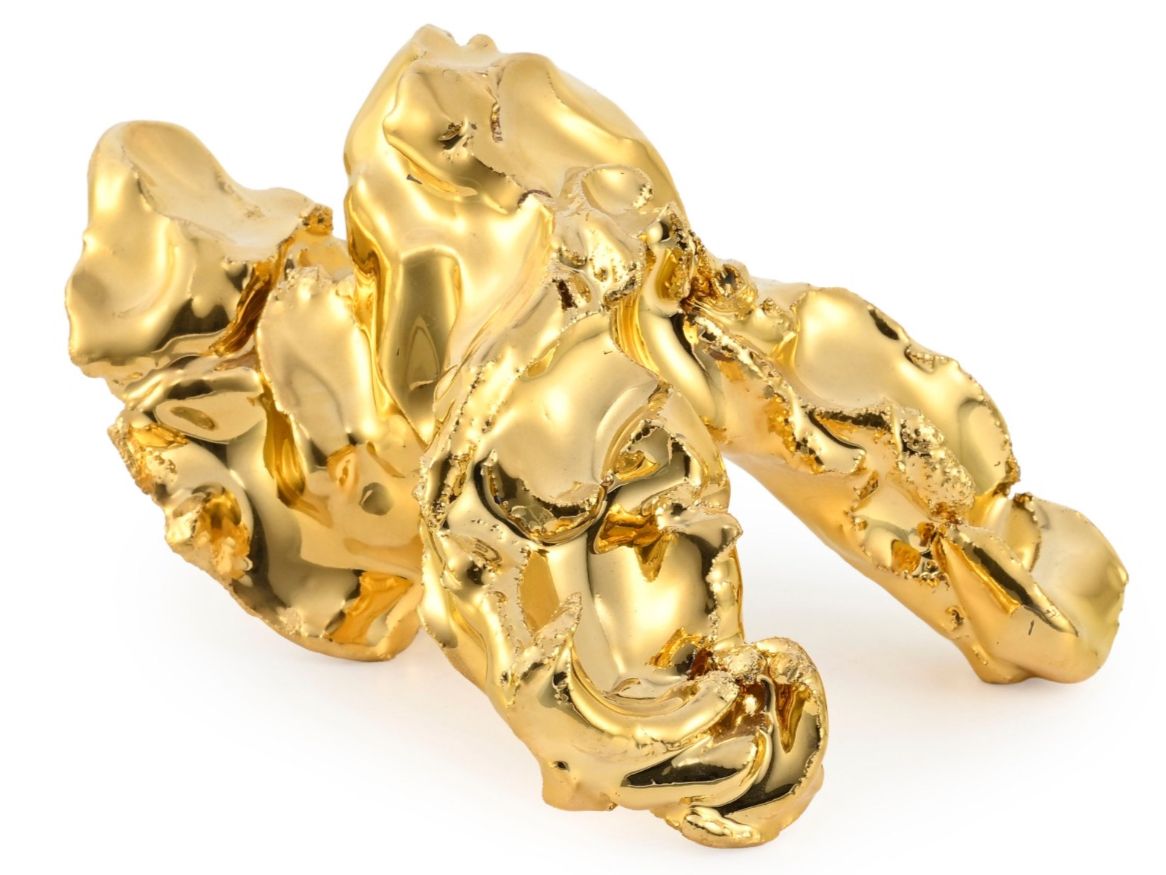 Statuette: Marcel Wanders "One minute sculpture", céramique dorée, 1963 – Usato da Genève venduto da ParkAvenue26