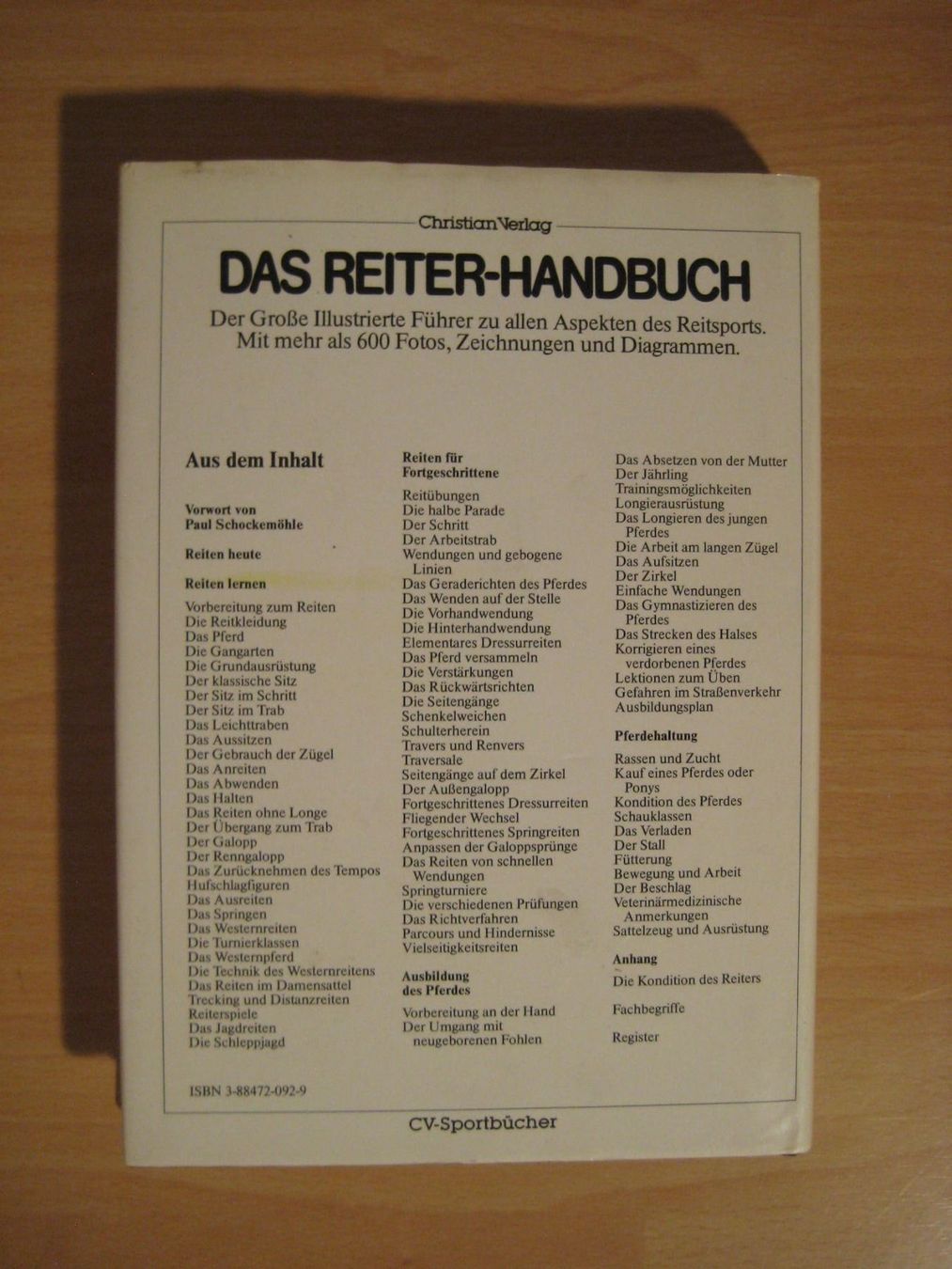 Libri: Das Reiterhandbuch – Usato da Greifensee venduto da Janali01 1