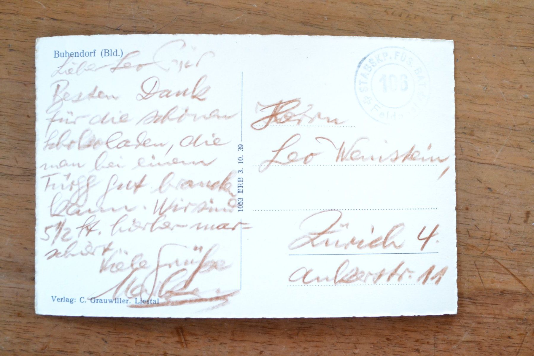 Cartoline postali: AK Bubendorf BL – Usato da Beinwil am See venduto da kajak55 1