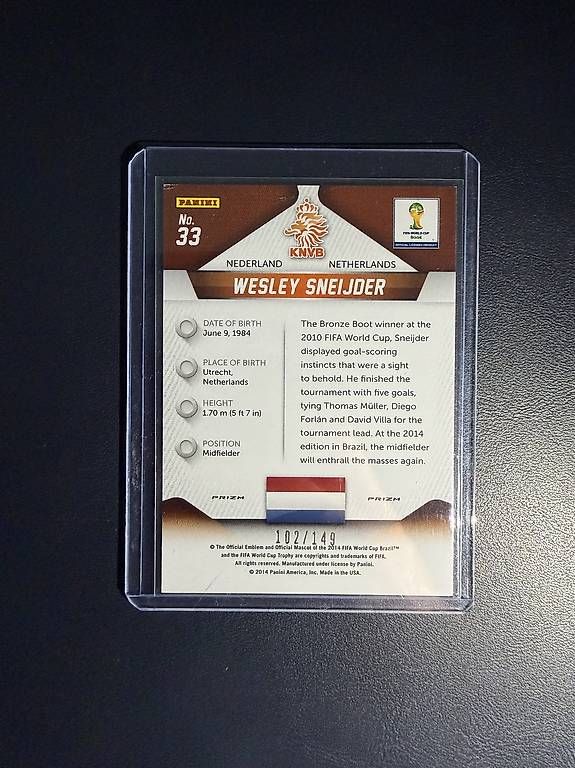Panini Sammelbilder & Trading cards: 2014 Panini Prizm WM Wesley Sneijder /149 – Gebraucht aus Gränichen von swisscardcollector 1