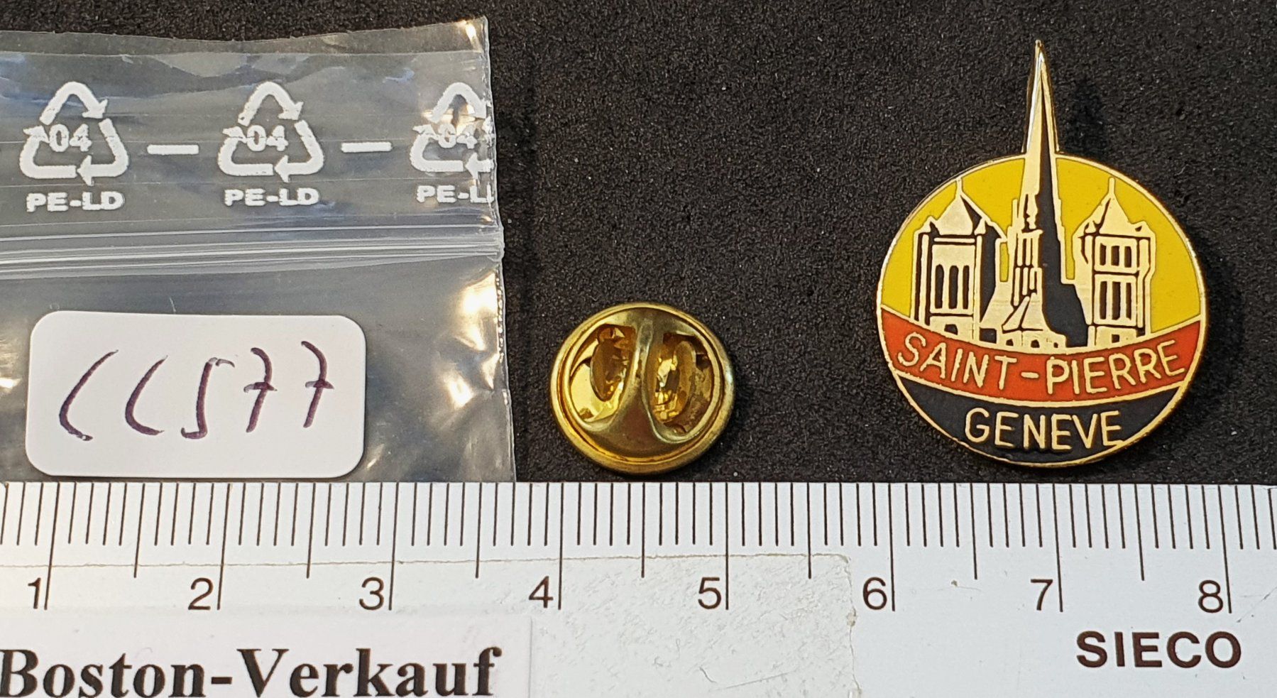 Placchette & Badge: CC577 - Pin Genf Genève / Saint - Pierre Kirche – Usato da Reinach BL venduto da Boston-Verkauf 1