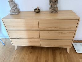 Commode en bois 6 tiroirs bon état