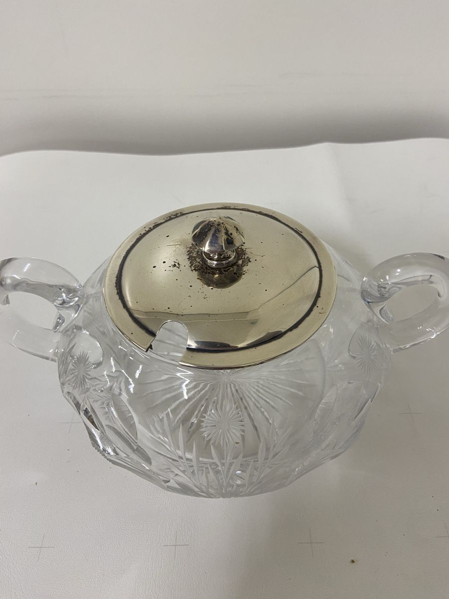 Sucriers: Kristall Zuckerdose mit Sterling Silber Deckel – D'occasion à Dietikon par brocki-eyra 5