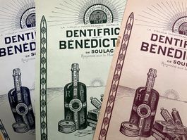 Bénédictins Zahnpasta Dentifrice 6 Werbungen/Publicités 1906