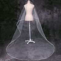 NEUER Braut Schleier weiss 3m mit Umrandung - 220278