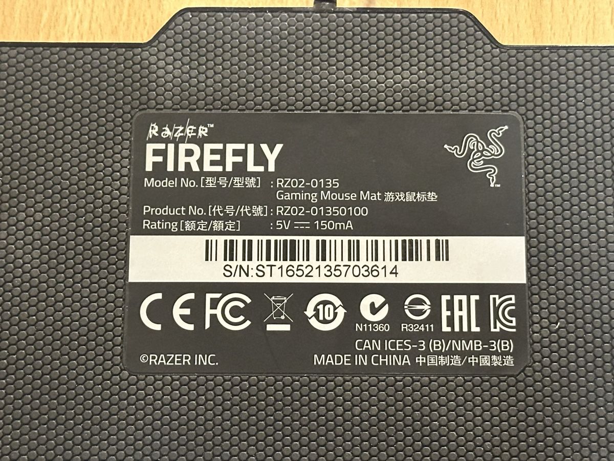 Razer Mausmatten: Razer Firefly Hard Edition RGB gaming mouse pad – Gebraucht aus Galgenen von Cale14 3