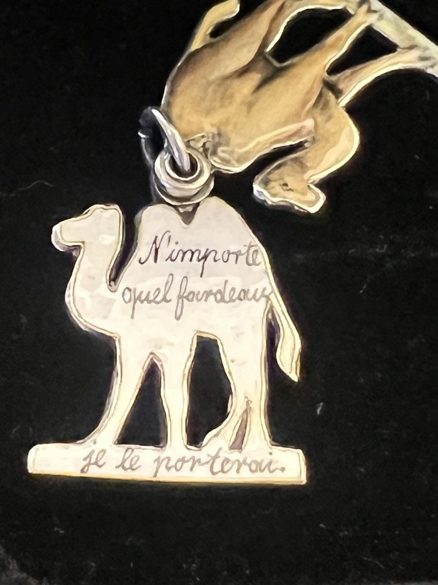 Ciondoli: SPLENDIDE CHARM VINTAGE CHAMEAU ARGENT 800 ÉMAIL POLYCHROME – Usato da Genève venduto da DELIRBEADS 1