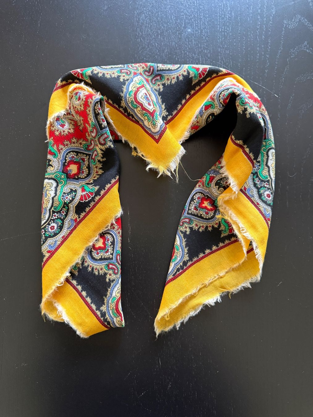 Foulard & Sciarpe: Wunderschönes Vintage Seidentuch, gemustert, Herbstschal – Usato da Erstfeld venduto da Mario_boe0 1