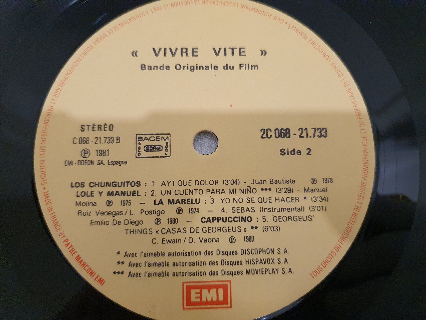 Dischi in vinile: Bande Originale Du Film "Vivre Vite" – Usato da Uster venduto da Vinyl-Leidenschaft 5