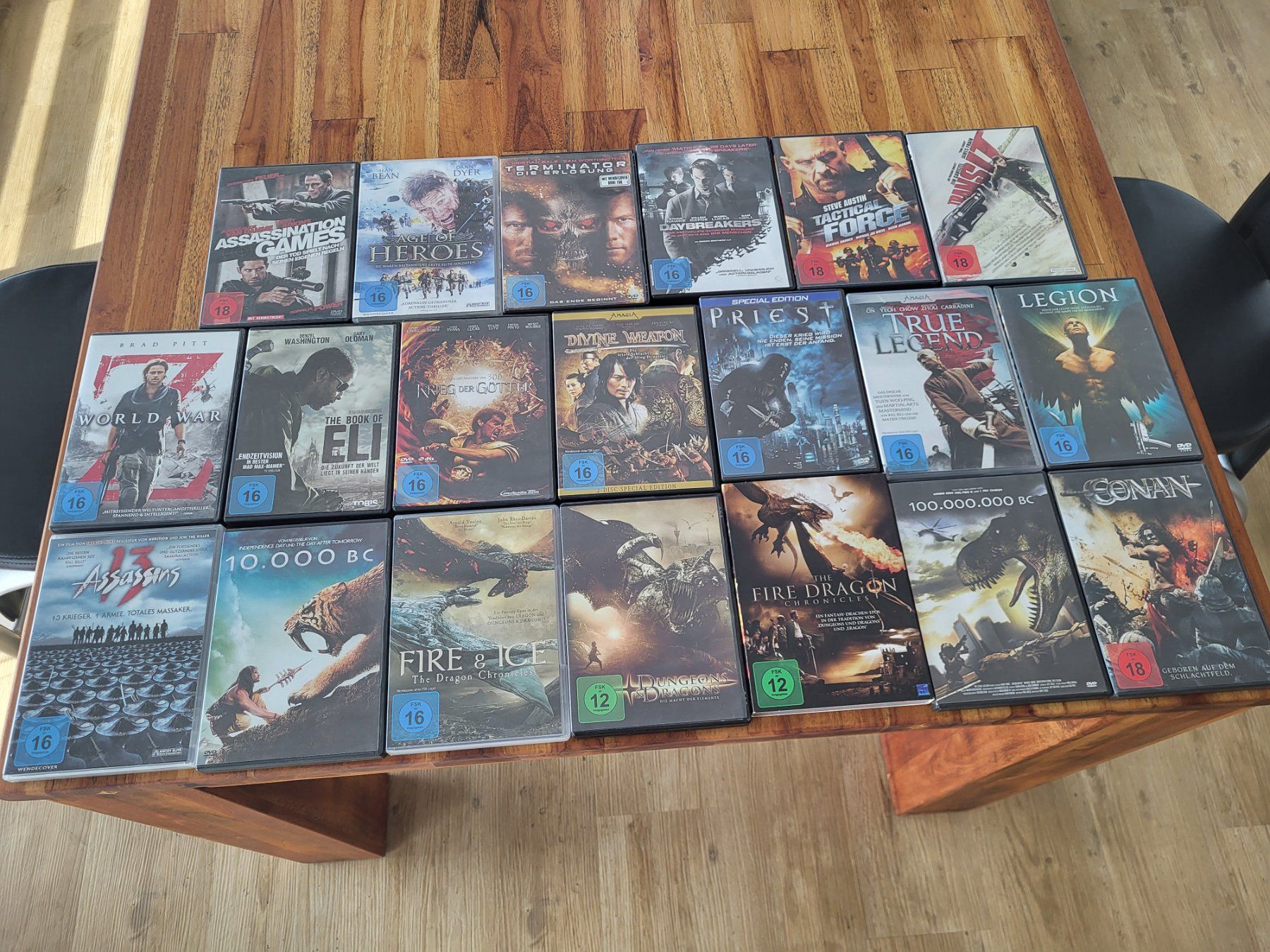 Tutti i DVDs: 20 DVD Action, Fantasy – Usato da Niederhelfenschwil venduto da Bruce019