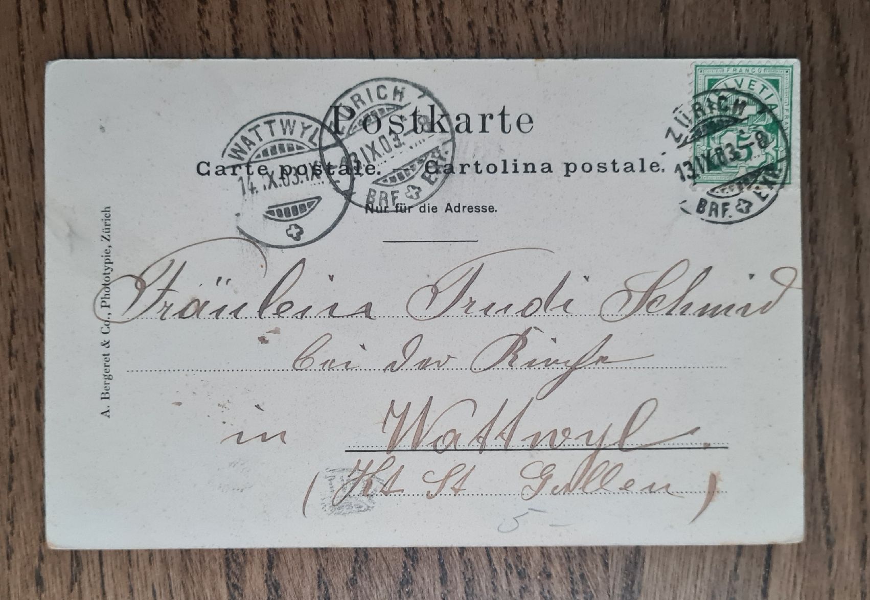Cartoline postali: Zürich Utoquai 1903 – Usato da Ebikon venduto da Donar50 1