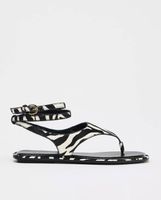 Zara Zehensandalen Zebra Optik Grösse 35 neu mit Etikett