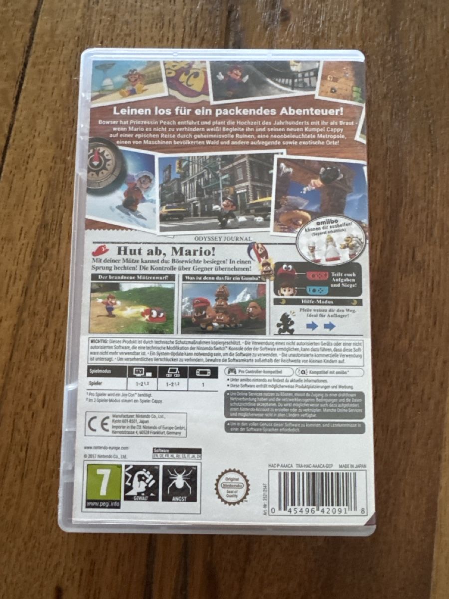 Nintendo Giochi: Nintendo Switch - Super Mario Odyssey – Usato da Lenzburg venduto da eyworld 2