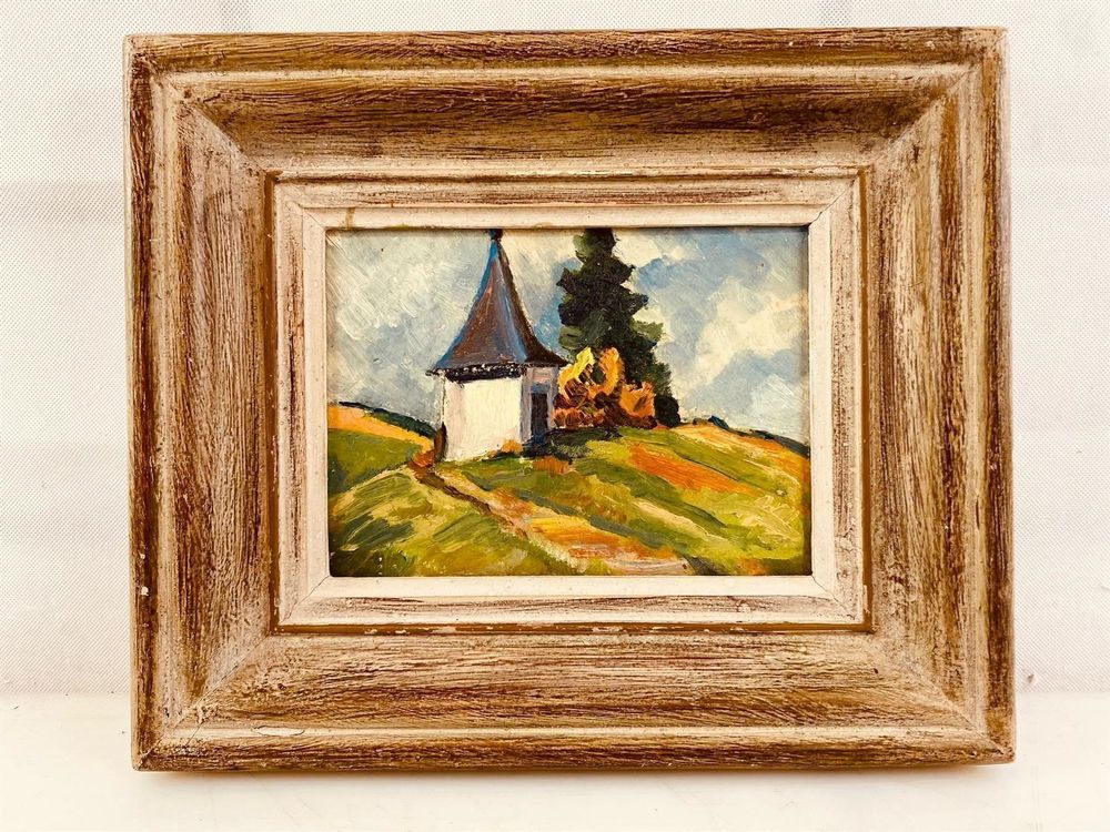 Kapelle auf Hügel, Malerei | Kaufen auf Ricardo
