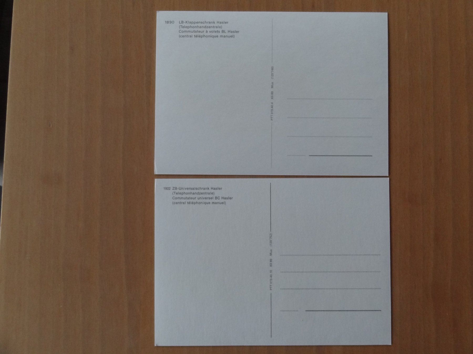 Cartoline postali: PTT Museum - Téléphonehandzentrale – Usato da St Léonard venduto da Riglin 1
