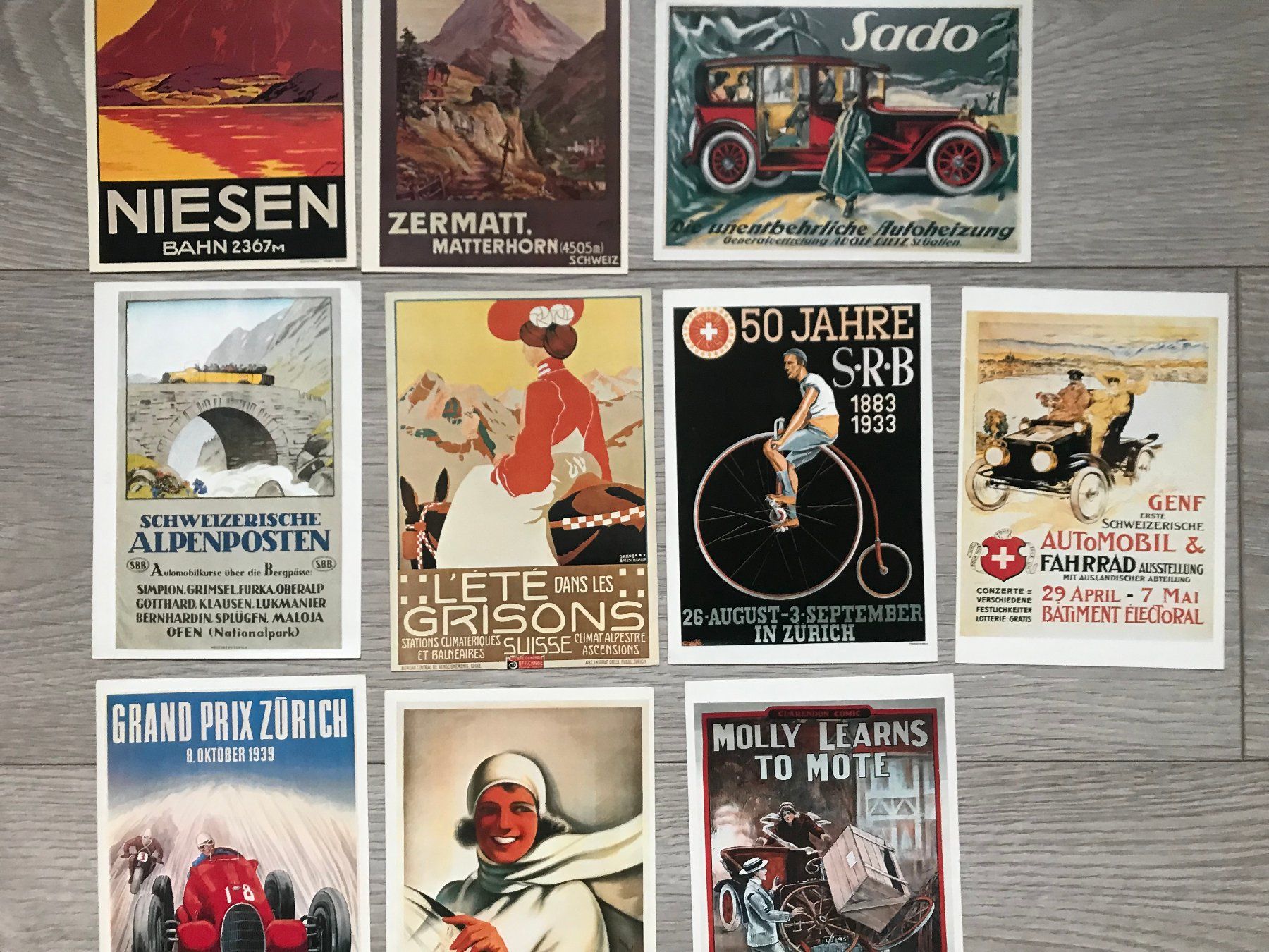 Ansichtskarten: Postkarten historische Werbeplakate vintage – Gebraucht aus Unterkulm von esco 1