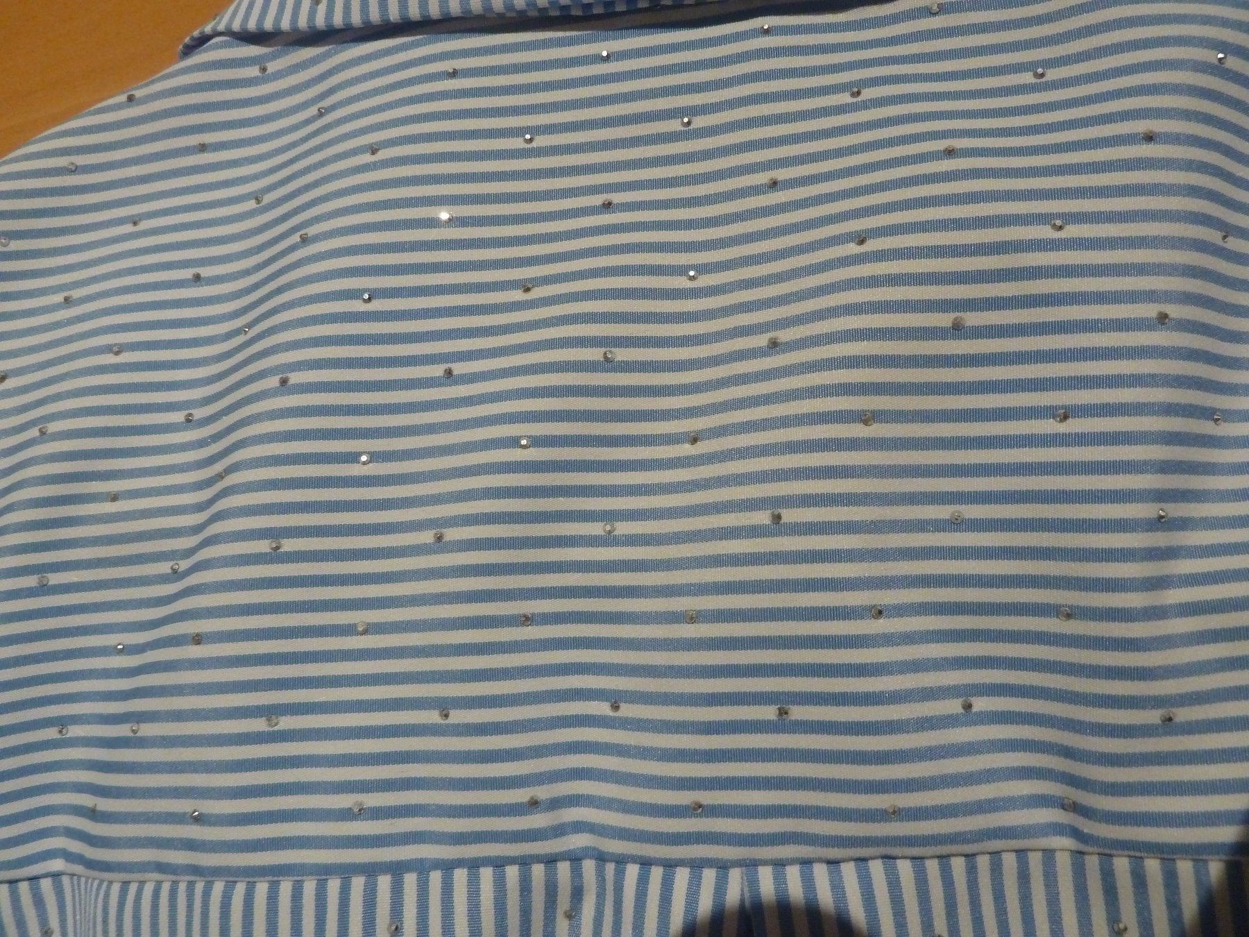 Camicette: tolle LONGBLUSE, mit Strass-Steinchen, hellblau, Gr. L – Nuovo (secondo la descrizione) da Kestenholz venduto da Fechy 2