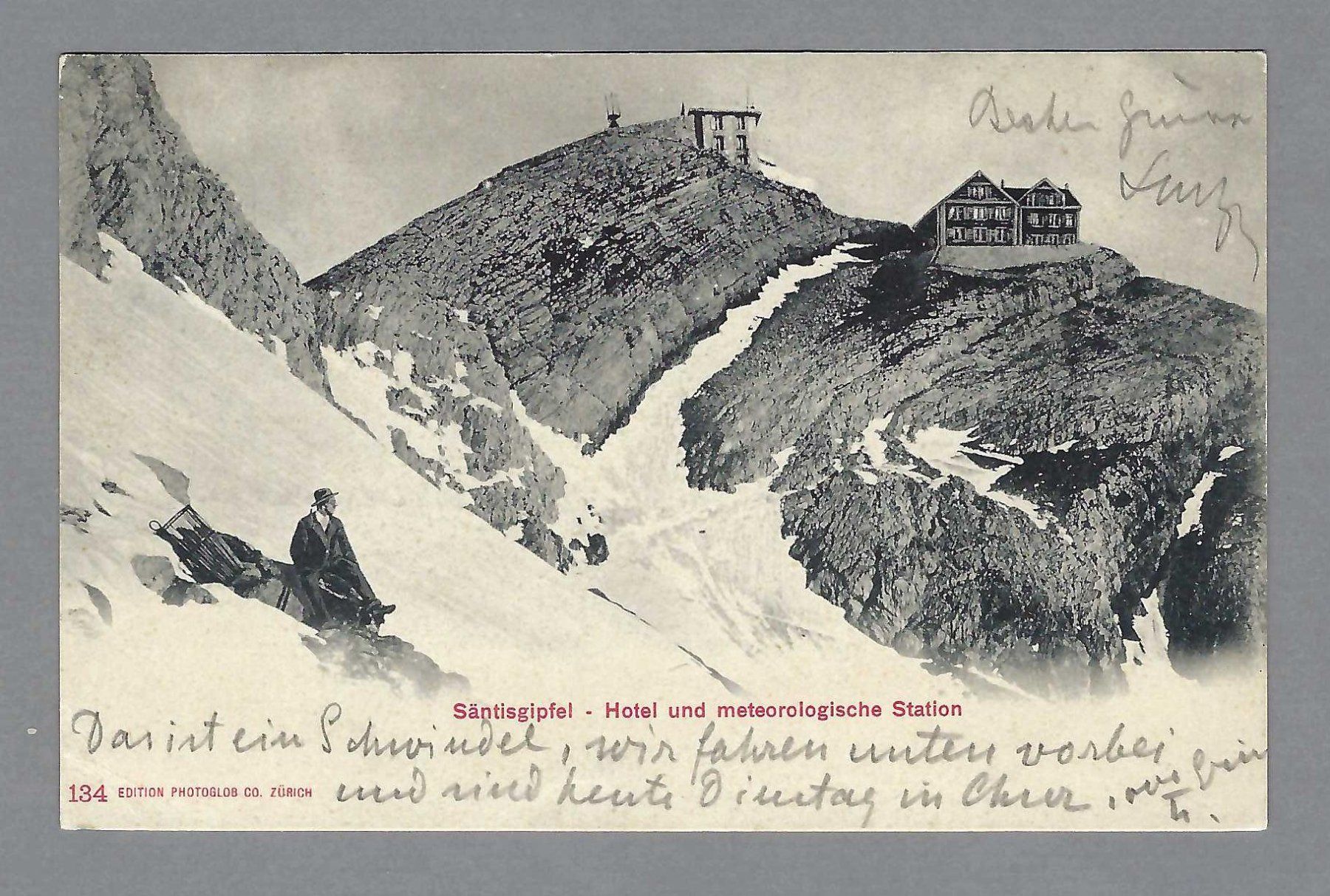 Cartoline postali: 1904, SÄNTISGIPFEL, HOTEL + – Usato da Pura venduto da ulisse1957