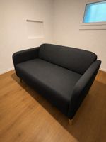 Sofa dunkelgrau Stoff 2-Sitzer