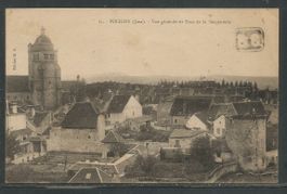 Carte P ( Poligny / Vue générale et Tour de la Sergenterie )