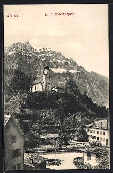 Cartes postales: Glarus, Ansicht der St. Michaelskapelle – D'occasion à Berlin par bartko-reher
