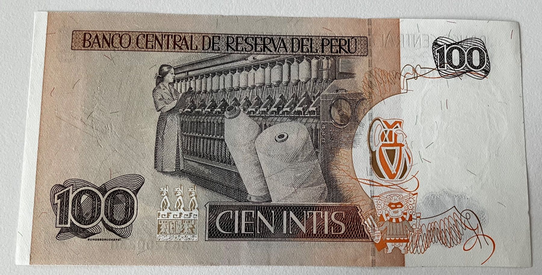 Banconote: Peru 100 Intis 1987 Neuwertig – Nuovo (secondo la descrizione) da Algetshausen venduto da Carrhard 1