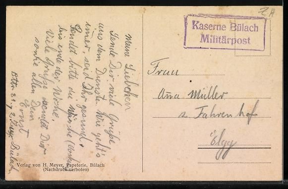 Cartes postales: AK Bülach, Kaserne – D'occasion à Berlin par bartko-reher 1