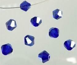 Perle (finte): 10 Perlen bicone    6mm     dunkelblau – Nuovo (secondo la descrizione) da Alpnachstad venduto da perlengaby