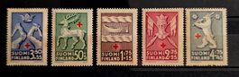 Finnland 1942: Rotes Kreuz Landschaftswappen Komplettsatz