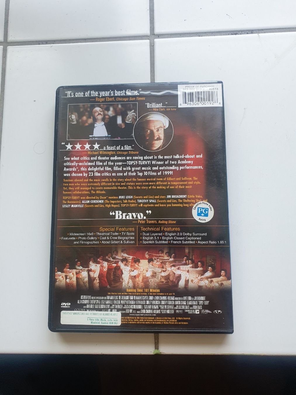 Tutti i DVDs: Topsy-Turvy DVD Mike Leigh good condition – Usato da Etoy venduto da SamuelausderSchweiz 1