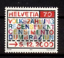 2000,  Sondermarke Volkszählung ** (1)