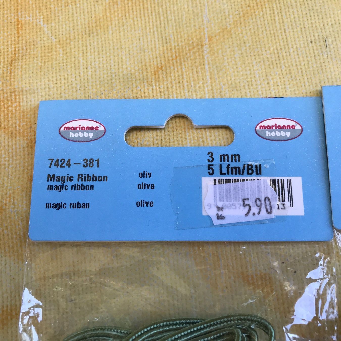Kit bricolage: LOT MAGIC RIBBON OLIV 3MM – Nuovo e nell'imballaggio originale da Ostermundigen venduto da wini63 1