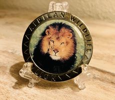 Liberia 5 Dollar Gedenkmedaille Löwe African Wildlife 2000