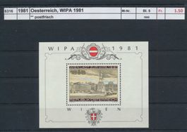 1981 Österreich, "WIPA '81" - Block, ** postfrisch