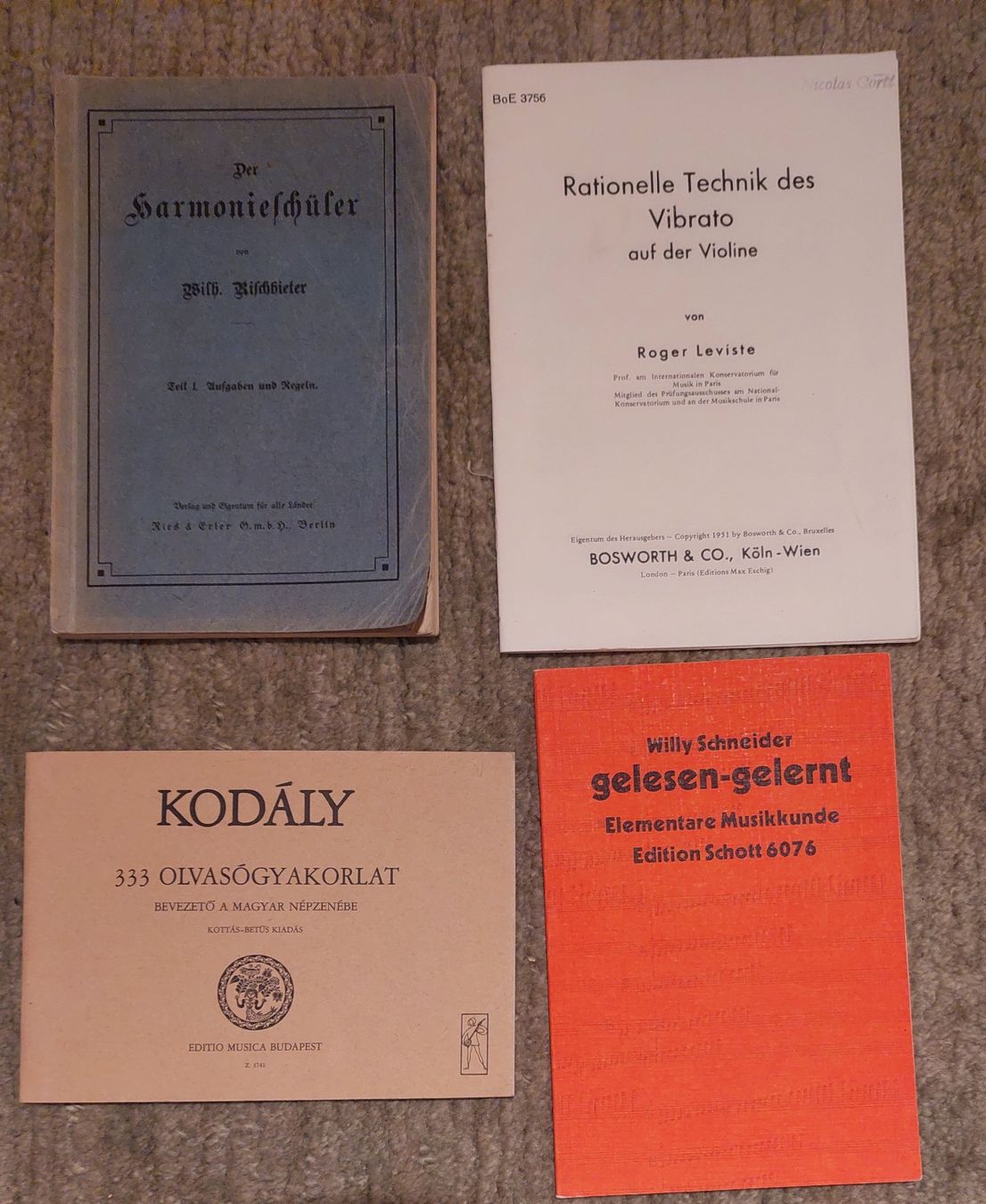 Libri: 12 Bücher über Musik, Technik, Violine etc... – Usato da Zürich venduto da Cortin