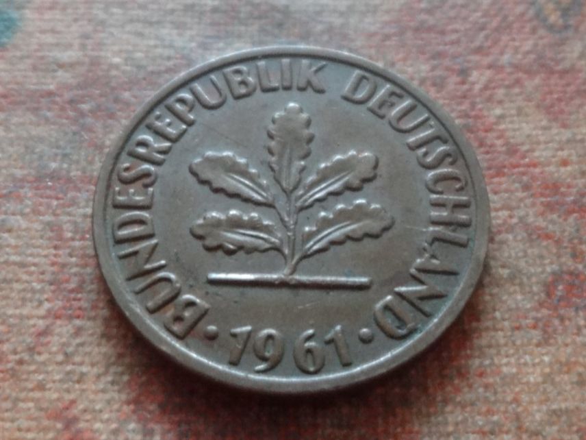 Tutti le monete: DEUTSCHLAND 2 Pfennig 1961 – Usato da Romanel-sur-Lausanne venduto da Swift13