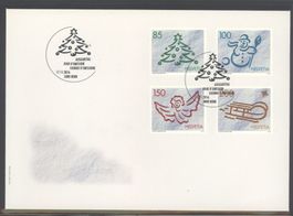 2016, FDC, Sondermarken Weihnachten (Nr. 1611–1614)