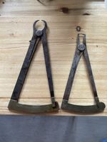 Lot de 2 compas d'horloger anciens en acier et laiton - Outi