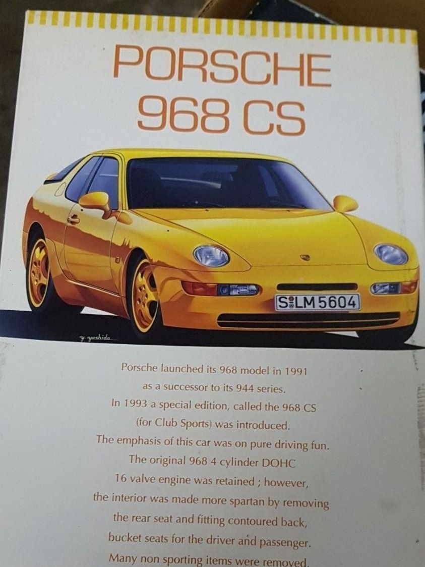 Modellini d'auto: Porsche 968 CS 1:24 Kit  Hasegawa – Nuovo e nell'imballaggio originale da Fribourg venduto da 911cc