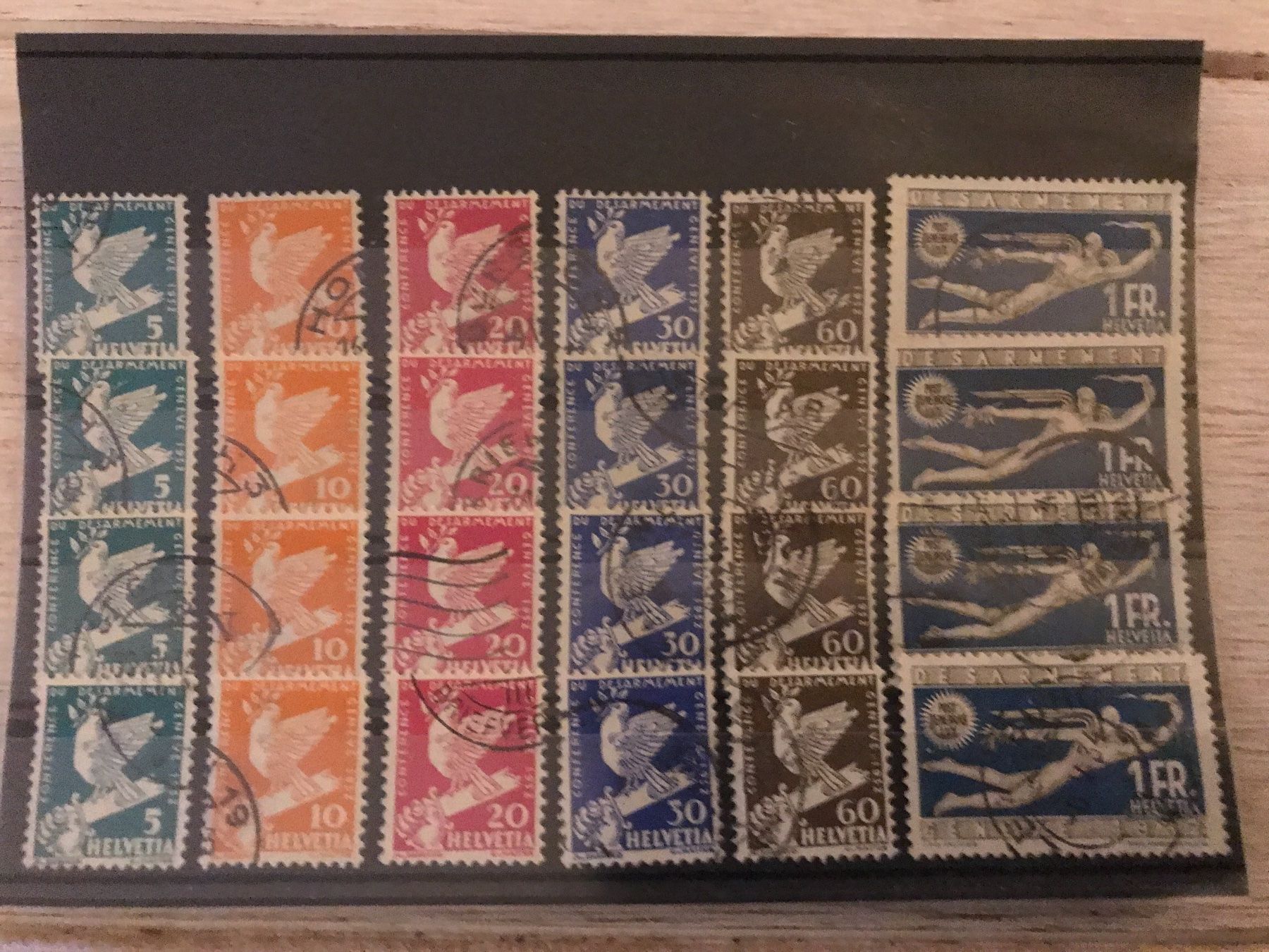 Alle Briefmarken: 4 x Serie aus 1932 (CH2) – Gebraucht aus St.Gallen von Bigdisch
