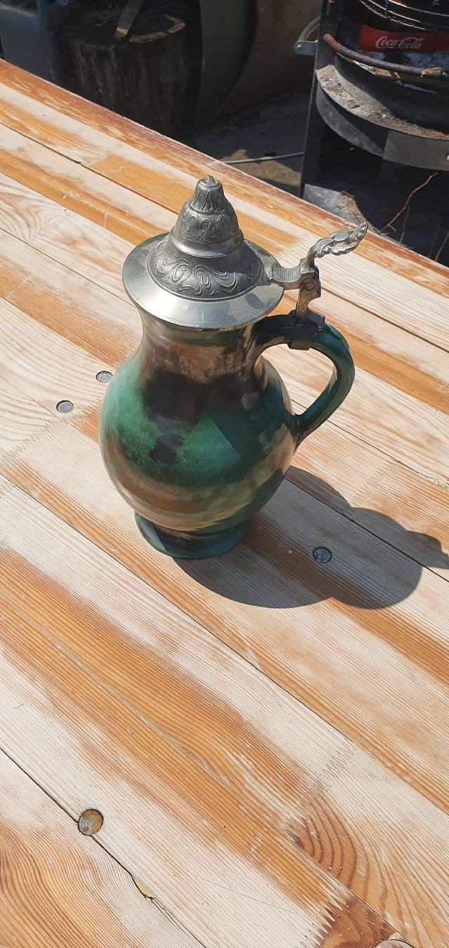 Caraffe: tonkrug mit zinndeckel – Nuovo (secondo la descrizione) da Bad Ragaz venduto da winston87 1