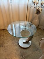 Glas Beistelltisch rund