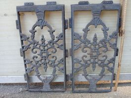 eiserne Fenster Ziergitter antiker Stil, 2 Stk